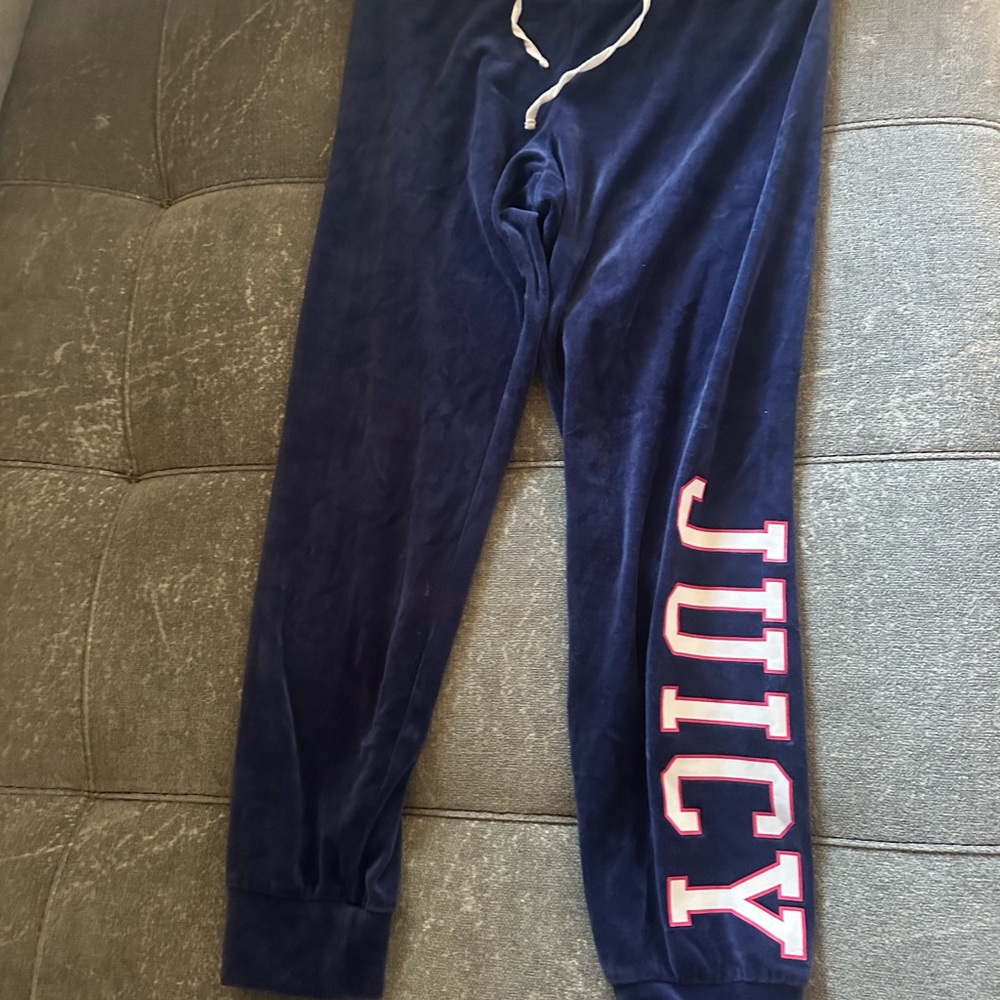 Juicy Couture Navy Joggers with Red Accents